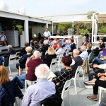 Foto Nicoloro G.   27/09/2021   Ravenna   Il leader di Italia Viva e' in citta' per presentare il suo libro e sostenere la lista Ravenna in Campo, che a lui fa riferimento e che appoggia l' elezione a sindaco del candidato del Centrosinistra. nella foto una veduta del pubblico di simpatizzanti.
