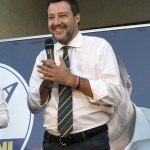 Foto Nicoloro G.   24/09/2021   Ravenna   Intervento del leader della Lega nella campagna elettorale per le amministrative del 3 e 4 ottobre 2021. nella foto il segretario della Lega Matteo Salvini.