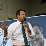 Foto Nicoloro G.   24/09/2021   Ravenna   Intervento del leader della Lega nella campagna elettorale per le amministrative del 3 e 4 ottobre 2021. nella foto il segretario della Lega Matteo Salvini.