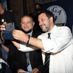 24/09/2021   Ravenna   Intervento del leader della Lega nella campagna elettorale per le amministrative del 3 e 4 ottobre 2021. nella foto Matteo Salvini alle prese con i consueti selfie.