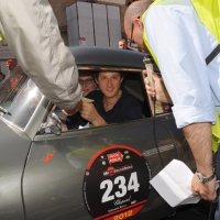 Foto Nicoloro G. 18/05/2012 Ravenna La 36° edizione del Rally 1000 Miglia, che conta la partecipazione di ben 382 auto storiche, passa da Ravenna per il controllo a timbro. nella foto John Elkann – Lavinia Borromeo
