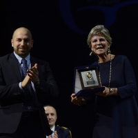 Foto Nicoloro G.  29/11/2015   Ravenna   44° edizione del Premio Guidarello per il Giornalismo d' Autore organizzato da Confindustria Ravenna. nella foto il presidente Enit Evelina Christillin premiata per la sezione turismo e societa' dal presidente sezione Turismo di Confindustria Ravenna Gilles Donzellini.