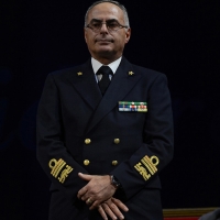 Foto Nicoloro G.  29/11/2015   Ravenna   44° edizione del Premio Guidarello per il Giornalismo d' Autore organizzato da Confindustria Ravenna. nella foto l' ammiraglio Vincenzo Melone, comandante generale delle Capitanerie di Porto, premiato con il Guidarello ad honorem.