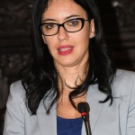 Foto Nicoloro G.   15/09/2020   Ravenna   Con l' intervento della ministra dell' Istruzione si e' svolta la presentazione dei progetti scolastici dedicati a Dante, in occasione del 700° anno dalla morte del Sommo Poeta. nella foto la ministra dell' Istruzione Lucia Azzolina.