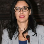 Foto Nicoloro G.   15/09/2020   Ravenna   Con l' intervento della ministra dell' Istruzione si e' svolta la presentazione dei progetti scolastici dedicati a Dante, in occasione del 700° anno dalla morte del Sommo Poeta. nella foto la ministra dell' Istruzione Lucia Azzolina.