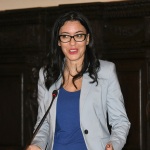 Foto Nicoloro G.   15/09/2020   Ravenna   Con l' intervento della ministra dell' Istruzione si e' svolta la presentazione dei progetti scolastici dedicati a Dante, in occasione del 700° anno dalla morte del Sommo Poeta. nella foto la ministra dell' Istruzione Lucia Azzolina.