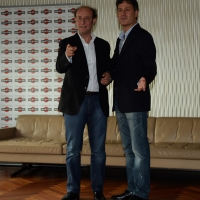 Foto Nicoloro G.   20/10/2014   Milano  presentazione del film " Soap opera ". nella foto il duo comico Ale ( Alessandro Besentini ), a sinistra, e Franz ( Francesco Villa ).
