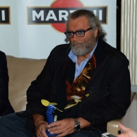 Foto Nicoloro G.   20/10/2014   Milano  presentazione del film " Soap opera ". nella foto l' attore Diego Abatantuono che si fa aria con un mini ventilatore a batterie.