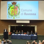 Foto Nicoloro G.   11/10/2022   Ravenna   Presentazione pubblica del progetto del rigassificatore al largo di Ravenna. nella foto il sindaco Michele de Pascale durante il suo intervento.