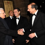 Foto Nicoloro G.   07/12/2019   Milano    Serata inaugurale della stagione 2019-2020 del Teatro alla Scala. nella foto il sindaco di Milano Beppe Sala riceve il presidente Sergio Mattarella al suo arrivo al Teatro, in presenza del governatore della Lombardia Attilio Fontana.