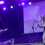 17/07/2022  Gatteo Mare  ( FC )   Quinta tappa de ' La Milanesiana ' in Emilia-Romagna. nella foto il cantante e scrittore Enrico Ruggeri, a sinistra, e il musicista Moreno ' il biondo ' Conficconi.