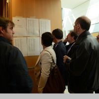 Foto Nicoloro G.  08/05/2014  Rimini  Terza e conclusiva giornata del 17° Congresso della CGIL. nella foto alcuni delegati consultano la lista dei candidati al direttivo nazionale che si apprestano a scegliere con il voto.