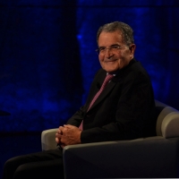 Foto Nicoloro G. 03/05/2015  Milano   Trasmissione televisiva su Rai 3 " Che tempo che fa ". nella foto il professore Romano Prodi.