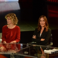 Foto Nicoloro G.   17/10/2015  Milano    Trasmissione televisiva su Rai 3 ' Che fuori tempo che fa '. nella foto l' attrice Margherita Buy, a sinistra, e la regista Maria Sole Tognazzi.