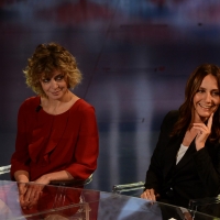 Foto Nicoloro G.   17/10/2015  Milano    Trasmissione televisiva su Rai 3 ' Che fuori tempo che fa '. nella foto l' attrice Margherita Buy, a sinistra, e la regista Maria Sole Tognazzi.