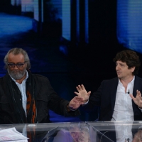 Foto Nicoloro G.   18/10/2014   Milano    Trasmissione televisiva su Rai 3 ' Che tempo che fa '. nella foto gli attori Diego Abatantuono, a sinistra, e Fabio De Luigi.