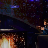 Foto Nicoloro G.   18/10/2015    Milano   Trasmissione televisiva su Rai 3 ' Che tempo che fa '. nella foto Fabio Fazio e l' astronauta Samantha Cristoforetti.