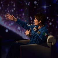 Foto Nicoloro G.   18/10/2015    Milano   Trasmissione televisiva su Rai 3 ' Che tempo che fa '. nella foto l' astronauta Samantha Cristoforetti.