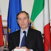 Foto Nicoloro G. 08/04/2011 Milano Vertice in Prefettura tra i ministri degli esteri d’ Italia e di Francia sul problema dell’ immigrazione. nella foto Claude Gueant, Ministro degli Esteri francese