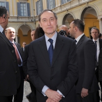 Foto Nicoloro G. 08/04/2011 Milano Vertice in Prefettura tra i ministri degli esteri d’ Italia e di Francia sul problema dell’ immigrazione. nella foto Claude Gueant