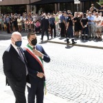 Foto Nicoloro G.   28/07/2022   Ravenna   Nella ricorrenza del centenario dell' assalto fascista alla Federazione delle Cooperative di Ravenna cerimonia alla presenza del Presidente della Repubblica. nella foto il governatore dell' Emilia-Romagna Stefano Bonaccini e il sindaco Michele de Pascale in attesa dell' arrivo del Capo dello Stato.