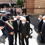 Foto Nicoloro G.   28/07/2022   Ravenna   Nella ricorrenza del centenario dell' assalto fascista alla Federazione delle Cooperative di Ravenna cerimonia alla presenza del Presidente della Repubblica. nella foto il Presidente Sergio Mattarella accolto al suo arrivo dal sindaco Michele de Pascale e dal governatore dell' Emilia-Romagna Stefano Bonaccini.