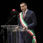 Foto Nicoloro G.   28/07/2022   Ravenna   Nella ricorrenza del centenario dell' assalto fascista alla Federazione delle Cooperative di Ravenna cerimonia alla presenza del Presidente della Repubblica. nella foto il sindaco di Ravenna Michele de Pascale.