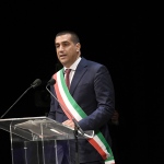 Foto Nicoloro G.   28/07/2022   Ravenna   Nella ricorrenza del centenario dell' assalto fascista alla Federazione delle Cooperative di Ravenna cerimonia alla presenza del Presidente della Repubblica. nella foto il sindaco di Ravenna Michele de Pascale.