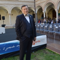 Foto Nicoloro G. 13/09/2017 Ravenna Si apre la settima edizione di ' Dante 2021 ' dal titolo ' il lungo studio e il grande amore '. Questo festival, attraverso una lunga serie di iniziative, portera' al settimo centenario della morte del Sommo Poeta. nella foto il professore Alexander Lobodanov, studioso dell' opera dantesca di Mosca.