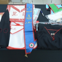 Foto Nicoloro G. 07/04/2017 Rimini Il Grande Oriente d\' Italia ( GOI ) celebra i 300 anni di Massoneria nell\' ambito dell\' annuale assemblea della Gran Loggia che riunisce tutte le Logge d\' Italia. Il tema di questa edizione e\' \' La memoria del passato. Le radici nel futuro \'. nella foto alcuni dei gadget in esposizione.