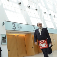 Foto Nicoloro G. 07/04/2017 Rimini Il Grande Oriente d\' Italia ( GOI ) celebra i 300 anni di Massoneria nell\' ambito dell\' annuale assemblea della Gran Loggia che riunisce tutte le Logge d\' Italia. Il tema di questa edizione e\' \' La memoria del passato. Le radici nel futuro \'. nella foto un massone.