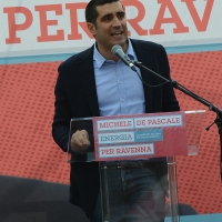 Foto Nicoloro G. 03/06/2016 Ravenna Chiusura campagna elettorale amministrative del PD a Ravenna con l' intervento del presidente del Consiglio. nella foto il candidato sindaco per Ravenna Michele De Pascale.