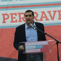 Foto Nicoloro G. 03/06/2016 Ravenna Chiusura campagna elettorale amministrative del PD a Ravenna con l' intervento del presidente del Consiglio. nella foto il candidato sindaco per Ravenna Michele De Pascale.