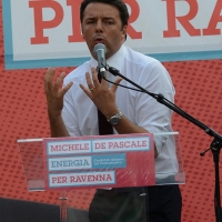 Foto Nicoloro G. 03/06/2016 Ravenna Chiusura campagna elettorale amministrative del PD a Ravenna con l\' intervento del presidente del Consiglio. nella foto l\' intervento del premier Matteo Renzi.