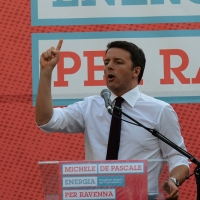 Foto Nicoloro G. 03/06/2016 Ravenna Chiusura campagna elettorale amministrative del PD a Ravenna con l' intervento del presidente del Consiglio. nella foto l' intervento del premier Matteo Renzi.