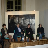 Foto Nicoloro G. 18/10/2013 Bagnacavallo ( Ravenna ) I° Festival Nazionale dell’ Incisione Contemporanea organizzato dal Gabinetto delle Stampe antiche e moderne del Museo Civico delle Cappuccine. nella foto Lanfranco Quadrio