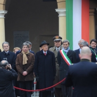 Foto Nicoloro G. 07/01/2011 Reggio Emilia Primo appuntamento ufficiale per i 150 anni dell’ Unita’ d’ Italia alla presenza del capo dello Stato. nella foto Il presidente Giorgio Napolitano con altre autorità