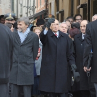 Foto Nicoloro G. 07/01/2011 Reggio Emilia Primo appuntamento ufficiale per i 150 anni dell’ Unita’ d’ Italia alla presenza del capo dello Stato. nella foto Il presidente Giorgio Napolitano saluta la folla