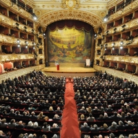 Foto Nicoloro G. 07/01/2011 Reggio Emilia Primo appuntamento ufficiale per i 150 anni dell’ Unita’ d’ Italia alla presenza del capo dello Stato. nella foto L'interno del teatro Valli