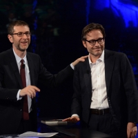Foto Nicoloro G.  15/03/2014  Milano   Trasmissione televisiva su Rai 3  "Che tempo che fa". nella foto Fabio Fazio e lo psicoanalista Massimo Recalcati.