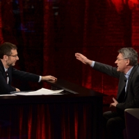 Foto Nicoloro G. 15/03/2014 Milano Trasmissione televisiva su Rai 3 "Che tempo che fa". nella foto Fabio Fazio e il segretario Fiom Maurizio Landini.