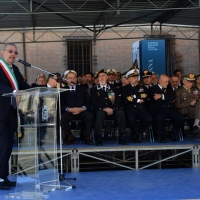 Foto Nicoloro G.   10/05/2015  Ravenna    Diciannovesimo raduno nazionale dei Marinai d' Italia. nella foto il sindaco di Ravenna Fabrizio Matteucci durante il suo intervento.