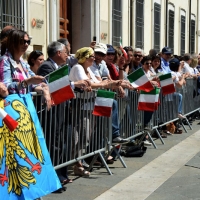 Foto Nicoloro G.   10/05/2015  Ravenna    Diciannovesimo raduno nazionale dei Marinai d' Italia. nella foto numerosi i cittadini che hanno assistito alla sfilata.