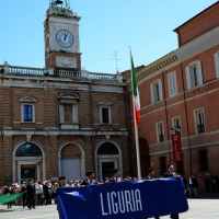 Foto Nicoloro G.  10/05/2015  Ravenna    Diciannovesimo raduno nazionale dei Marinai d' Italia. nella foto sfilano i marinai della Liguria.