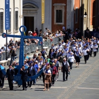 Foto Nicoloro G.   10/05/2015  Ravenna    Diciannovesimo raduno nazionale dei Marinai d' Italia. nella foto una grande ancora portata dai marinai dell' Isola del Giglio.