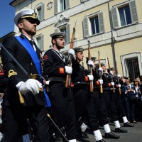 Foto Nicoloro G.  10/05/2015  Ravenna    Diciannovesimo raduno nazionale dei Marinai d\' Italia. nella foto fucilieri del battaglione San Marco.