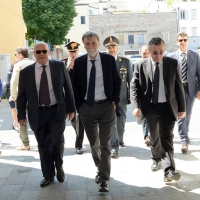 Foto Nicoloro G. 26/05/2017 Ravenna 2° Forum Nazionale sulla sicurezza nei Porti. nella foto l' arrivo del ministro Graziano Delrio.