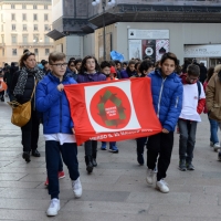 Foto Nicoloro G. 20/11/2017 Milano Nella \' Giornata internazionale dei diritti dell\' Infanzia \' un allegro e variegato corteo ha attraversato le vie del centrocitta\'. nella foto un momento lungo il corteo.