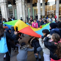 Foto Nicoloro G. 20/11/2017 Milano Nella ' Giornata internazionale dei diritti dell' Infanzia ' un allegro e variegato corteo ha attraversato le vie del centrocitta'. nella foto un momento lungo il corteo.
