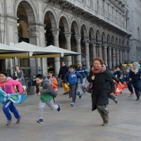 Foto Nicoloro G. 20/11/2017 Milano Nella ' Giornata internazionale dei diritti dell' Infanzia ' un allegro e variegato corteo ha attraversato le vie del centrocitta'. nella foto un momento lungo il corteo.
